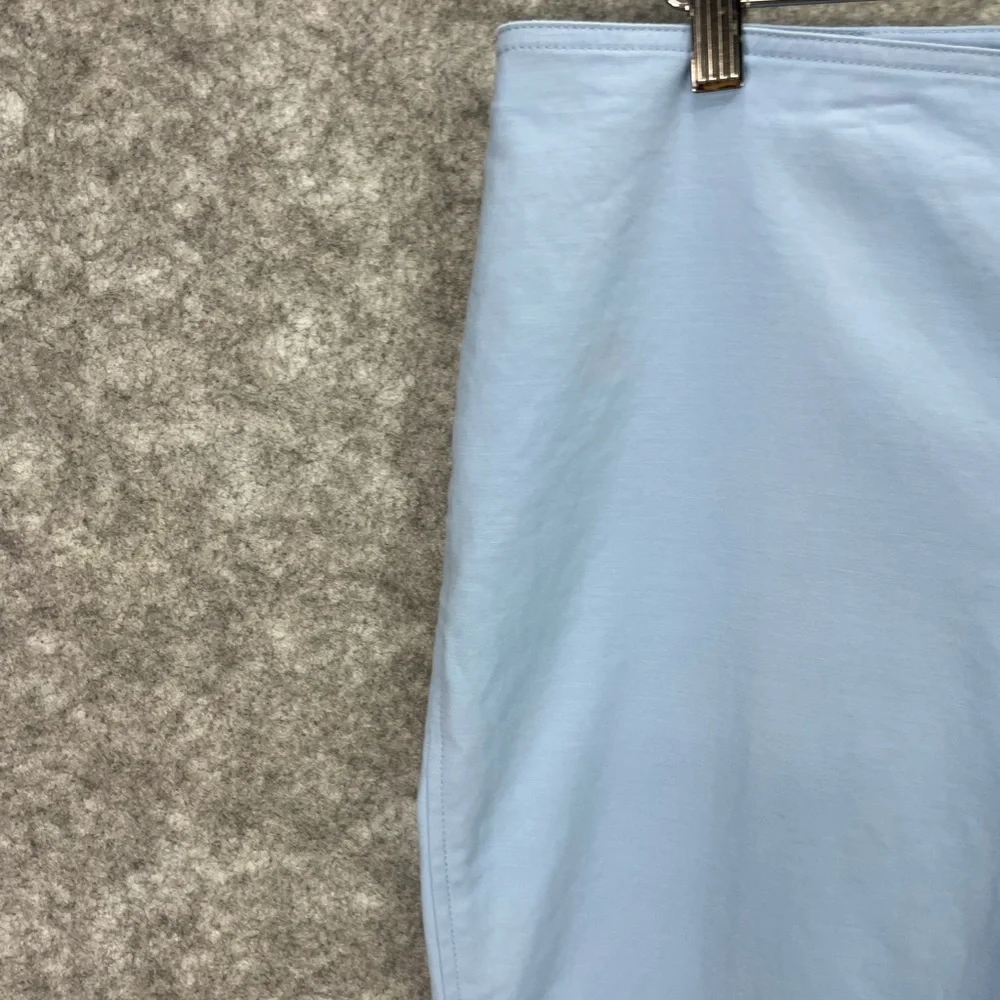 St. John Pants Womens 10 Pastel Blue Cropped Ankle Side Zip Dressy Made in USA